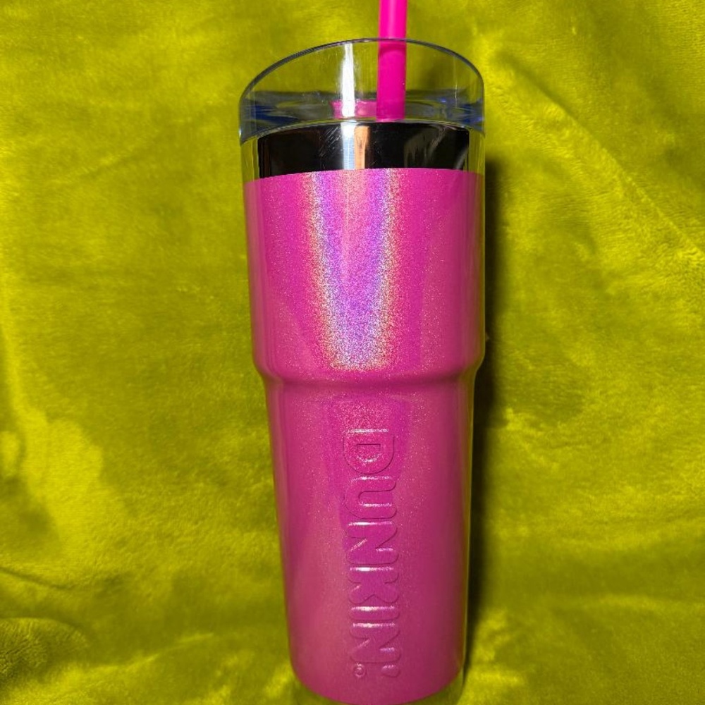 💖Dunkin Donuts 32 oz 2024 Collection  Iridescent Travel Stainless Steel Tumbler